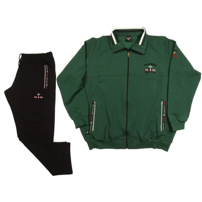 Nagy 2XL-6XL méretű R.Káró zöld férfi melegítő szett sok zsebbel, rugalmas pamut anyagból.Rendeljen online kényelmesen vagy jöjjön el hozzánk személyesen!