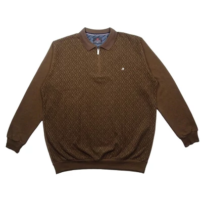 Férfi 2XL-6XL méretű sportos elegáns A.Barna Dimension félcipzáras galléros pulóver.Prémium minőségű, puha 100% pamutból.Rendeljen kényelemesen online vagy próbálja fel személyesen üzletünkben!1