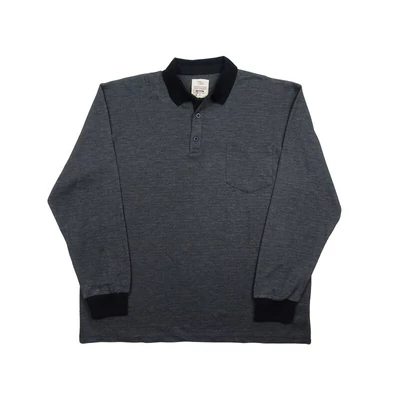 3XL-9XL extra nagyméretű antracit színű, férfi hosszú ujjú galléros póló mellkas zsebbel.Prémium minőségű rugalmas pamutból.Öltözzön stílusosan extra méretekkel is!Próbálja fel üzletünkben vagy rendeljen online!