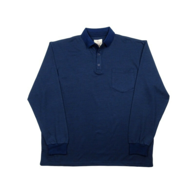 3XL-9XL extra nagyméretű kék színű, férfi hosszú ujjú galléros póló mellkas zsebbel.Prémium minőségű rugalmas pamutból.Öltözzön stílusosan extra méretekkel is!Próbálja fel üzletünkben vagy rendeljen online!