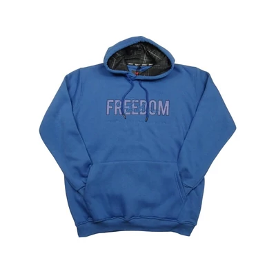 Kenguruzsebes pulóver 2XL égkék nagyméretű