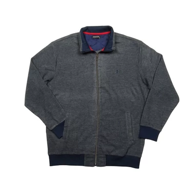 Sportosan elegáns nagy 3XL,4XL,5XL méretű-R.Cirmi Kék férfi cipzáras kardigán.Rendeljen kényelemesen online vagy jöjjön el hozzánk üzletünkbe!1