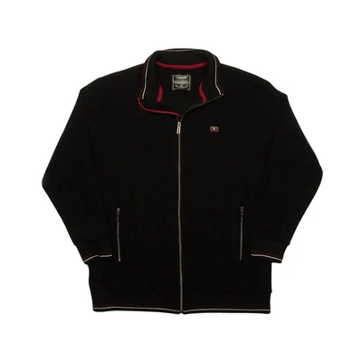 Sportosan elegáns nagy 3XL,4XL,5XL méretű-R.Night Fekete férfi cipzáras kardigán.Rendeljen kényelemesen online vagy jöjjön el hozzánk üzletünkbe!1