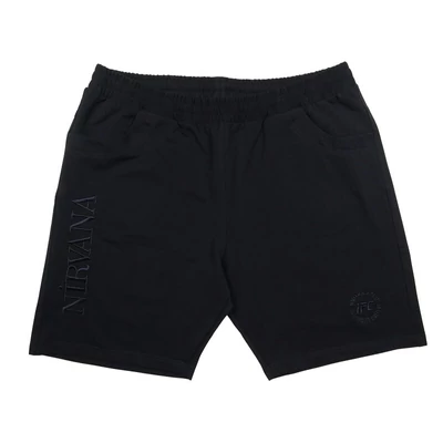Nagy 2XL,3XL,4XL,5XL,6XL,7XL méretű férfi sötétkék pamut rövidnadrág, hímzett Nirvana felirattal. Prémium minőségű rugalmas pamut anyagból!Rendeljen online, gyors 1-2 napos szállítással vagy jöjjön el hozzánk és próbálja fel személyesen!