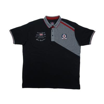 2XL-6XL méretű prémium minőségű A.Limited fekete-szürke rövid ujjú nagyméretű galléros póló férfiaknak, akár személyes átvétellel is. Vásárolja meg online, pontos mérettáblázatunk segítségével!1