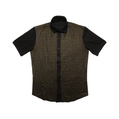 Férfi nagyméretű fekete-arany lánc mintás galléros póló. Prémium minőség L,XL,2XL,3XL,4XL,5XL,6XL,7XL méretekben. Rendeljen online vagy jöjjön el hozzánk személyesen!1