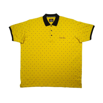 2XL-6XL méretű prémium minőségű A.Anchore sárga rövid ujjú nagyméretű galléros póló férfiaknak, akár személyes átvétellel vagy vásárolja meg online, pontos mérettáblázatunk segítségével!1