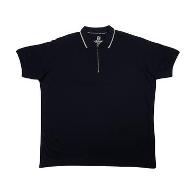 2XL-6XL méretű sötétkék színű, félcipzáras férfi rövid ujjú nagyméretű galléros póló kiváló minőségű rugalmas piké pamutból. Próbálja fel személyesen vagy vásárolja meg online, pontos mérettáblázatunk segítségével!1