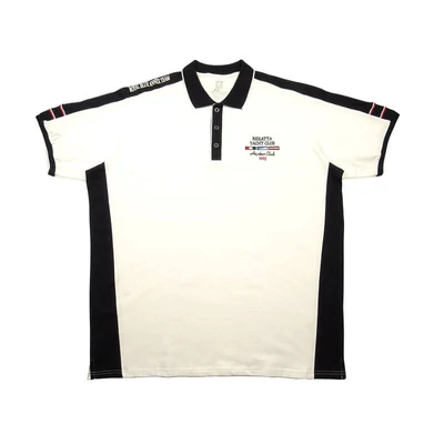 2XL-6XL nagyméretű  A.Coast fehér alapszínű, sötétkék galléros rövid ujjú nagyméretű galléros póló férfiaknak, akár személyes átvétellel vagy vásárolja meg online, pontos mérettáblázatunk segítségével!1