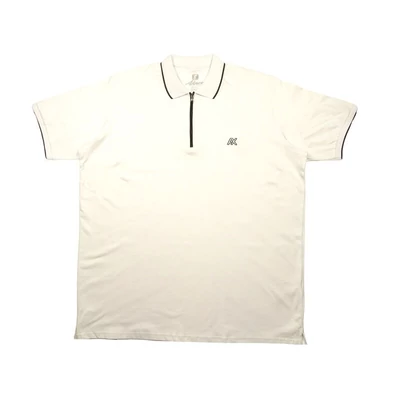 2XL-6XL nagyméretű  A.Divide fehér színű, rövid ujjú nagyméretű félcipzáras galléros póló férfiaknak, akár személyes átvétellel vagy vásárolja meg online, pontos mérettáblázatunk segítségével!1