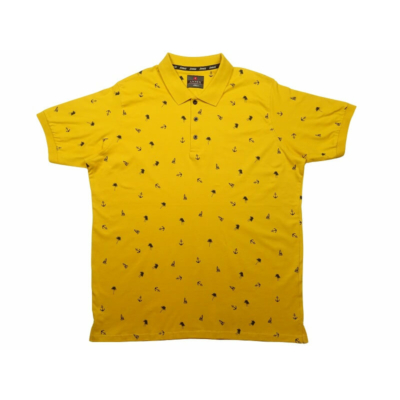 2XL-6XL méretű prémium minőségű A.Summer sárga rövid ujjú nagyméretű galléros póló férfiaknak, akár személyes átvétellel vagy vásárolja meg online, pontos mérettáblázatunk segítségével!1