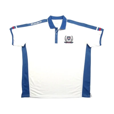 Divatos 2XL-6XL nagyméretű  A.Soccer fehér alapszínű, kék galléros rövid ujjú nagyméretű galléros piké póló férfiaknak, akár személyes átvétellel vagy vásárolja meg online, pontos mérettáblázatunk segítségével!1