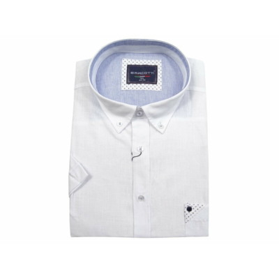 Kiváló minőségű, nagy 3XL-6XL méretű nyári B.Fehér zsebes, legombolható galléros férfi rövid ujjú lenvászon ing.Rendeljen online kényelmesen vagy jöjjön el személyesen üzletünkbe!