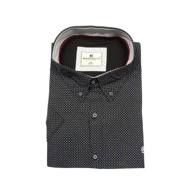 Extra nagyméretű sportos elegáns B.Fekete Nefelejcs férfi rövid ujjú ing kiváló minőségű rugalmas pamut anyagból 6XL-9XL méretekben.Rendeljen online kényelmesen vagy jöjjön el személyesen üzletünkbe!