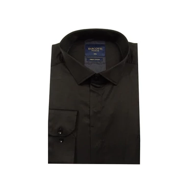 Nagyméretű férfi rejtett gombos ing fekete 2XL Nagyméretű férfi rejtett gombos ing fekete 2XL