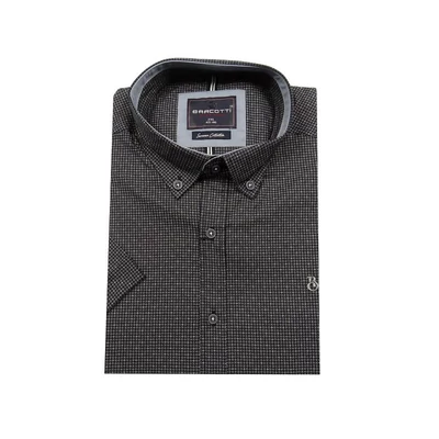 Nagy 2XL,3XL,4XL,5XL,6XL méretű férfi rövid ujjú ing-B.Star sötétkék, csillag mintás. Prémium minőségű rugalmas pamut anyagból.Rendeljen online kényelmesen vagy jöjjön el személyesen üzletünkbe!