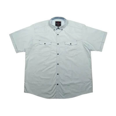 2XL,3XL,4XL,5XL,6XL-nagyméretű férfi rövid ujjú ing világoskék színben, dupla mellkas zsebbel. Prémium minőségű 100% pamutból.Rendeljen online kényelmesen vagy jöjjön el személyesen üzletünkbe!