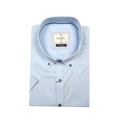 Extra nagy 6XL-9XL méretű B.Just kék rövid ujjú ing prémium minőségű rugalmas pamut anyagból.Rendeljen online kényelmesen vagy jöjjön el személyesen üzletünkbe!