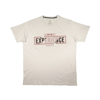 2XL-6XL méretű A.Experience fehér nagyméretű férfi rövid ujjú póló 100% prémium pamutból. Rendeljen kényelemesen, gyors szállítással!1
