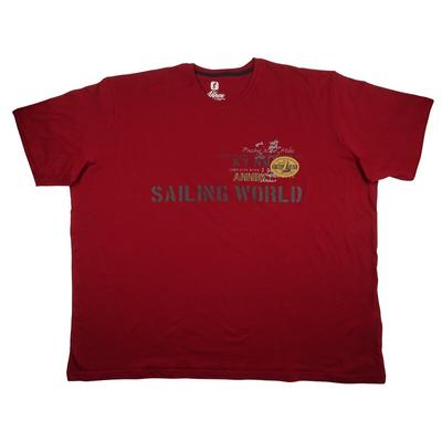 7XL,8XL,9XL,10XL-A.Sailing bordó extra nagyméretű férfi rövid ujjú póló nyomott felirattal, 100% prémium pamutból. Rendeljen kényelemesen, gyors szállítással!1