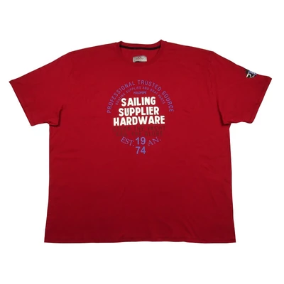 Extra nagy 7XL, 8XL, 9XL méretű férfi rövid ujjú póló bordó színben, divatos felirattal. 100% prémium pamutból a kényelmes hétköznapokra. Rendeljen online, pár kattintással vagy jöjjön el hozzánk személyesen!1