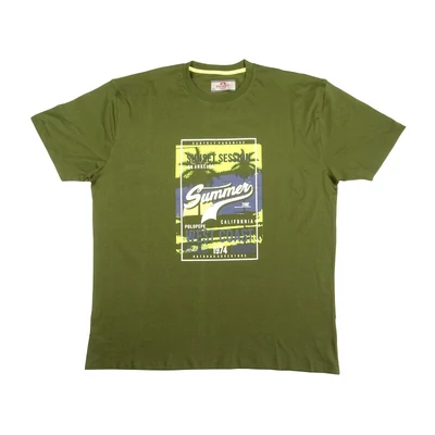 Nyári 3XL,4XL,5XL,6XL-nagyméretű férfi rövid ujjú póló keki/zöld színben, divatos tengerparti mintával. Prémium minőségű 100% pamutból a kényelmes hétköznapokra. Rendeljen online, pár kattintással vagy jöjjön el hozzánk személyesen!1