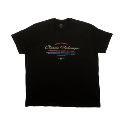 Nagyméretű férfi férfi póló Classic fekete 3XL Nagyméretű férfi férfi póló Classic fekete 3XL