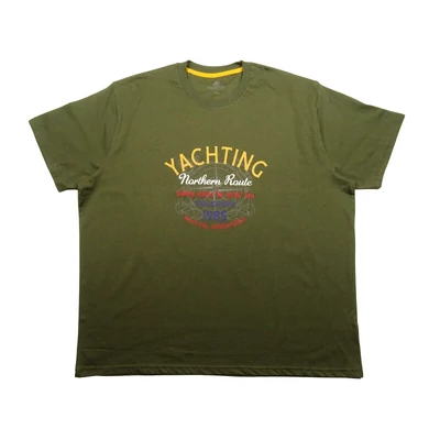 Férfi 3XL,4XL,5XL,6XL-nagyméretű rövid ujjú póló keki színben, divatos felirattal és mintával. 100% prémium minőségű pamutból. Rendeljen online, pár kattintással vagy jöjjön el hozzánk személyesen!1