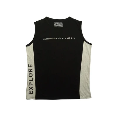 2XL,3XL,4XL,5XL,6XL A.Music fekete nagyméretű férfi ujjatlan póló 100% prémium pamutból. Rendeljen kényelemesen, gyors szállítással!1