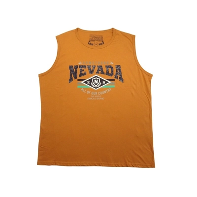 2XL,3XL,4XL,5XL,6XL A.Nevada mustár színű nagyméretű férfi ujjatlan póló 100% prémium pamutból. Rendeljen kényelemesen, gyors szállítással!1