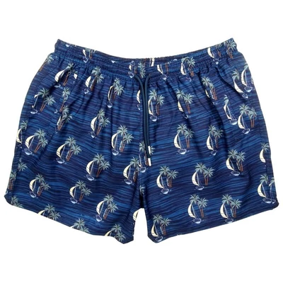 Divatos férfi 2XL-6XL nagyméretű MC.Hawaii mintás, kék színű fürdőnadrág, cipzáras zsebekkel. Rendeljen online, gyors szállítással vagy látogasson el hozzánk üzletünkbe!
