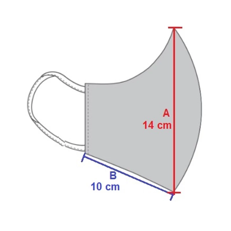 Nagyméretű fekete férfi szájmaszk