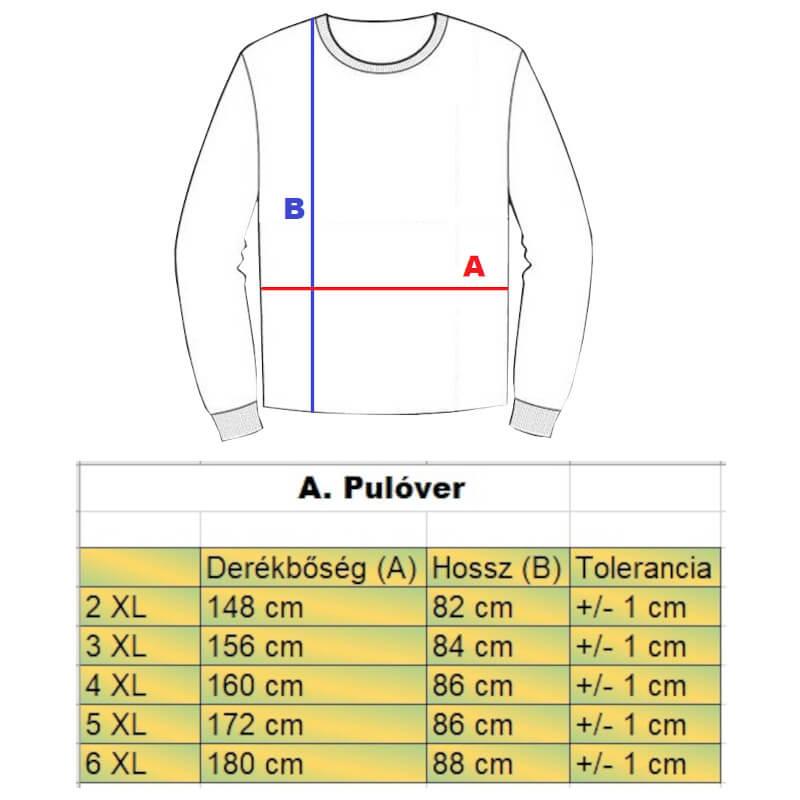 A.Sötétkék Elegant nagyméretű férfi galléros pulóver mérettáblázata