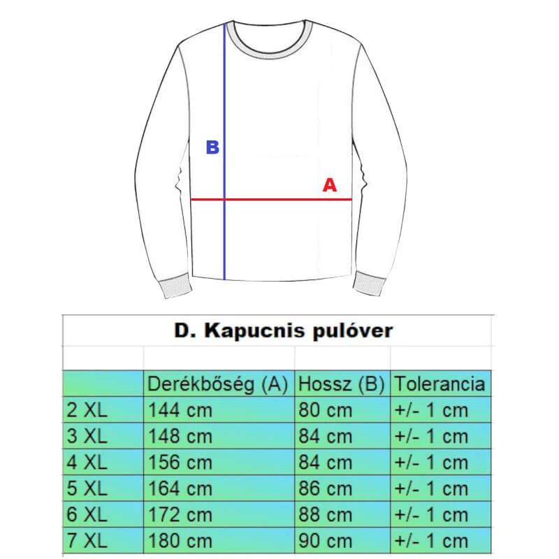 Férfi kapucnis pulóver 2XL fekete