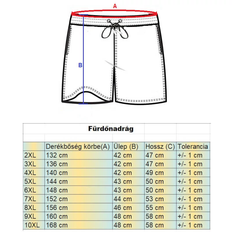 Extra nagyméretű férfi fürdőnadrág Shark 5XL fehér