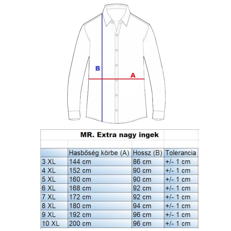 Zsebes ing szürke 4XL (nagyméretű)