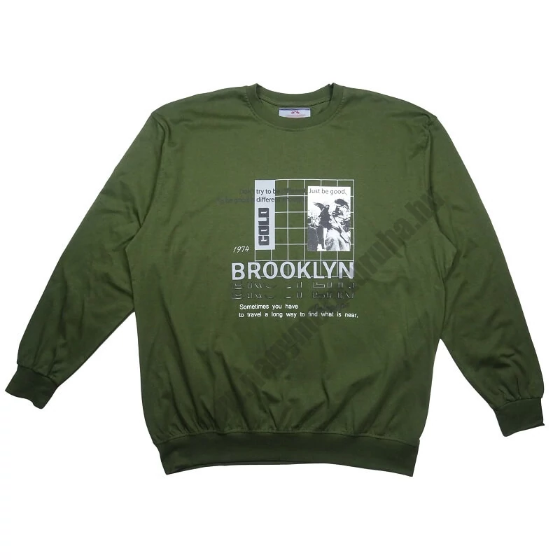 Nagyméretű férfi hosszú ujjú póló Brooklyn 3XL keki