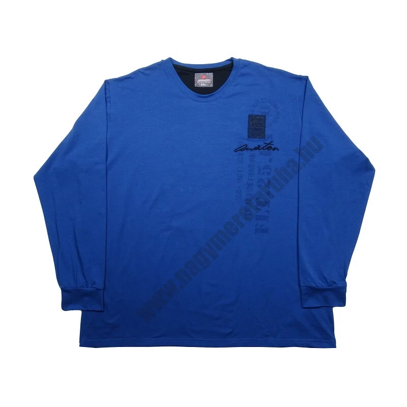 Hosszú ujjú póló Sport 3XL kék nagyméretű