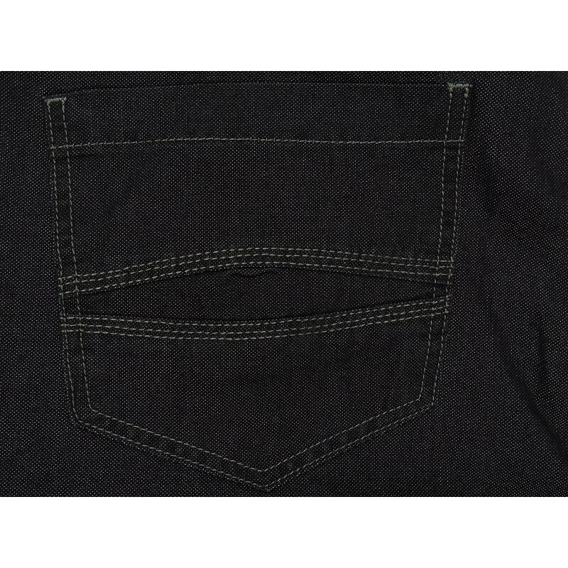 Sportos elegáns TR.Fekete tűpöttyös nagyméretű férfi vászon nadrág 100% pamutból!Rendeljen online
