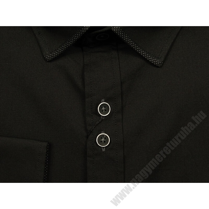 2XL-6XL méretű B.Fekete dupla gombos férfi nagyméretű hosszú ujjú ing a legújabb trendek szerint. Prémium minőségű rugalmas pamut anyagból.Rendeljen online kényelmesen vagy jöjjön el személyesen üzletünkbe!2