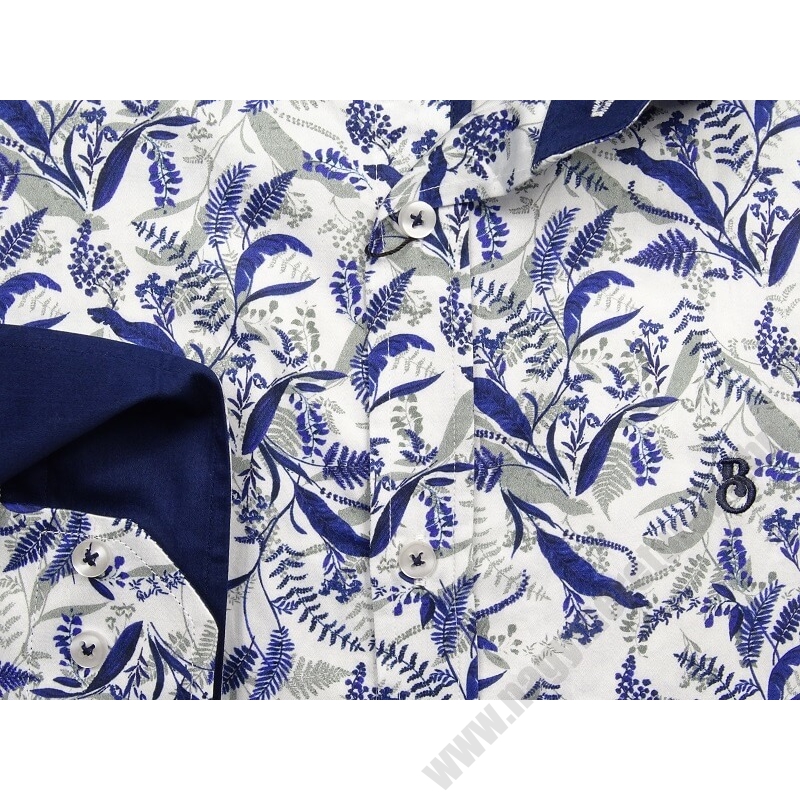 Extra nagy 2XL méretű B.Botanica kék férfi hosszú ujjú pamut szatén ing. Kényeztető luxus érzés a mindennapokra.Rendeljen online kényelmesen vagy jöjjön el személyesen üzletünkbe!2