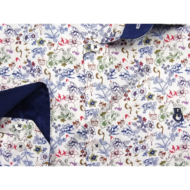 Extra nagy 2XL méretű B.Fleur fehér férfi hosszú ujjú pamut szatén ing. Kényeztető luxus érzés a mindennapokra.Rendeljen online kényelmesen vagy jöjjön el személyesen üzletünkbe!2