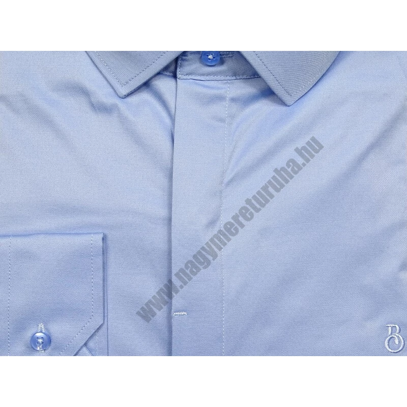 Extra nagy 2XL-6XL méretű B.Kék férfi hosszú ujjú pamut szatén ing. Kényeztető luxus érzés a mindennapokra.Rendeljen online kényelmesen vagy jöjjön el személyesen üzletünkbe!2