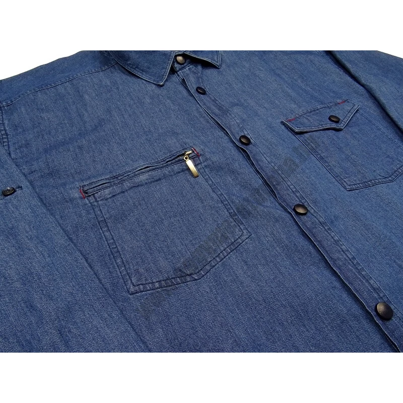 2XL-B.Kék zsebes férfi hosszú ujjú nagyméretű patentos farmering, prémium minőségű 100% pamutból.Rendeljen online gyors szállítással vagy jöjjön el hozzánk személyesen üzletünkbe!2