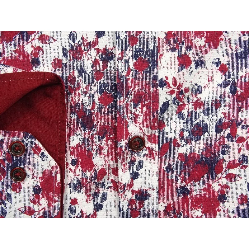 6XL nagyméretű B.Romantic bordó virág mintás férfi hosszú ujjú ing, prémium minőségű rugalmas pamutból.Rendeljen online gyors szállítással vagy jöjjön el hozzánk személyesen üzletünkbe!2