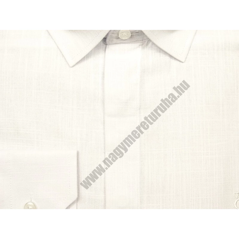 XL, 2XL,3XL,4XL,5XL férfi nagyméretű rejtett gombos lenvászon ing, fehér színben. Kényelmes nyári viselet.Rendeljen online kényelmesen vagy jöjjön el személyesen üzletünkbe!