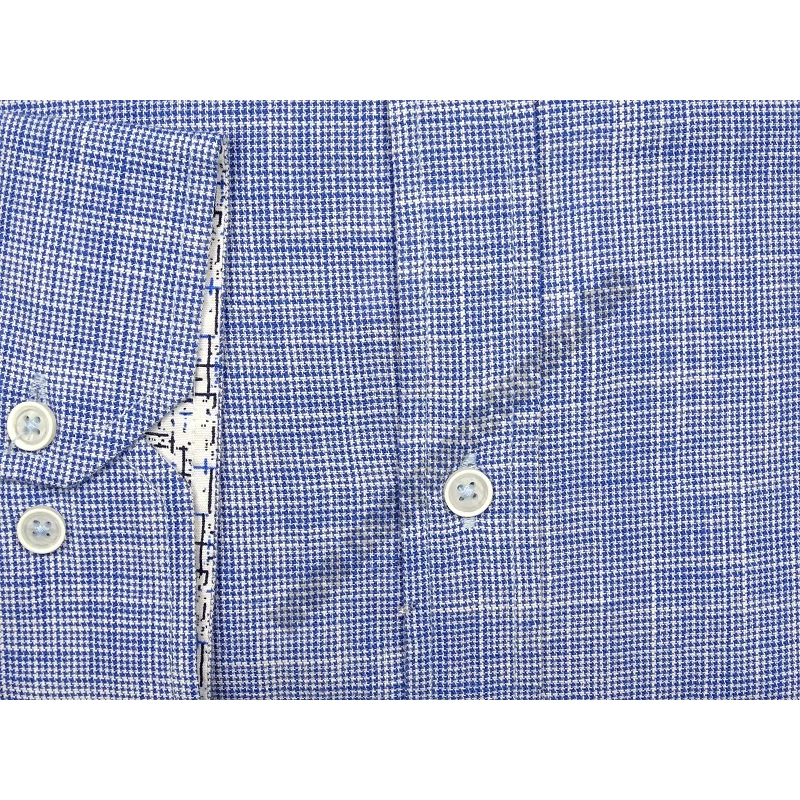 Nagy 2XL,3XL,4XL,5XL,6XL méretű B.Tyúklábmintás férfi hosszú ujjú lenvászon ing. Klasszikus, örök kedvenc.Rendeljen online kényelmesen vagy jöjjön el személyesen üzletünkbe!2