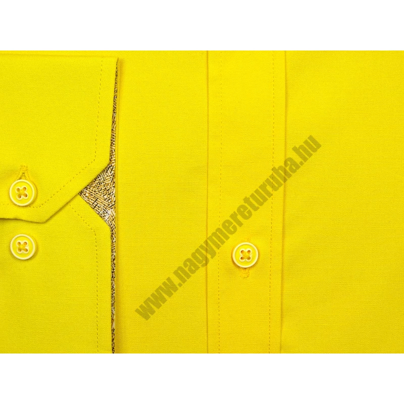 Sportos elegáns nagy 2XL, 3XL, 4XL, 5XL,6XL méretű napsárga férfi legombolható galléros hosszú ujjú ing. Öltözzön a legújabb trendek szerint extra méretekkel is! Prémium minőségű rugalmas pamut anyagból.Gyors szállítással!2