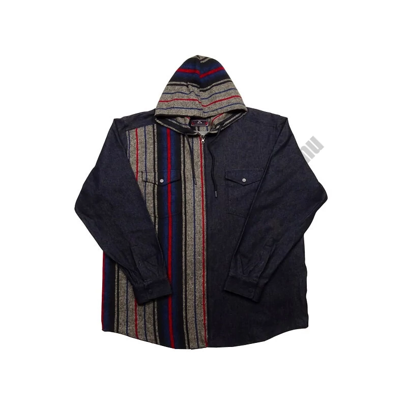 Nagy 2XL-6XL méretű kapucnis B.Winter kék-piros csíkos, férfi hosszú ujjú kapucnis farmering, prémium minőségű 100% pamutból.Rendeljen online gyors szállítással vagy jöjjön el hozzánk személyesen üzletünkbe!