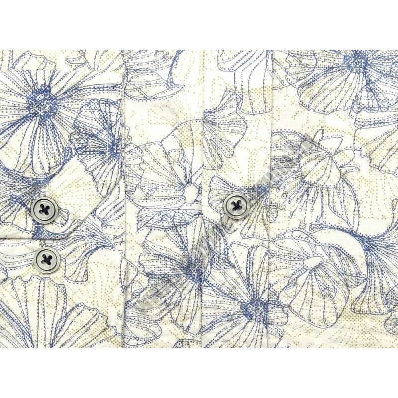 Divatos nagyméretű B.Pistia 3D levél mintás férfi férfi hosszú ujjú ing. 2XL-6XL méretekben rendelhető online vagy jöjjön el személyesen üzletünkbe!2